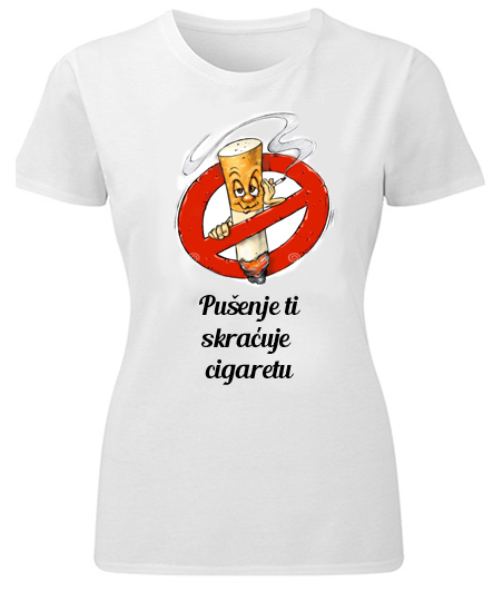 Majice sa stampom natpisom slikom/Za devojku/pusenje ti skracuje cigaretu.jpg